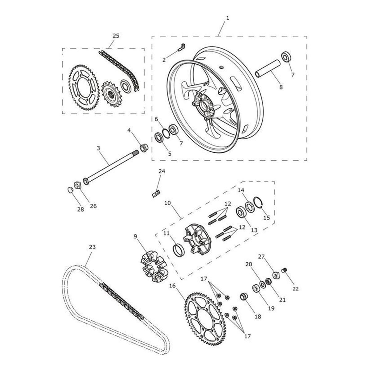 Bild von Chain & Sprocket Kit, 122/51/16