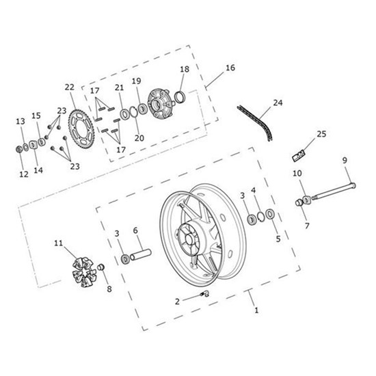 Bild von Chain, EX525ZVX3, 102L, Spares