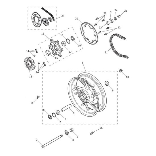 Bild von Chain, Spares, 525HV3, 122L