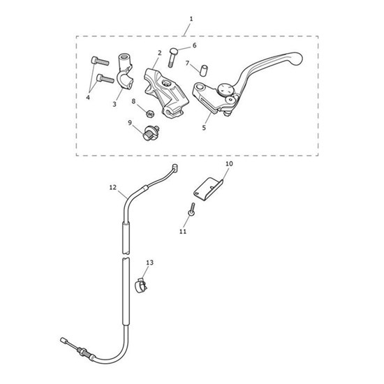 Bild von Clamp, Clutch Lever Bracket