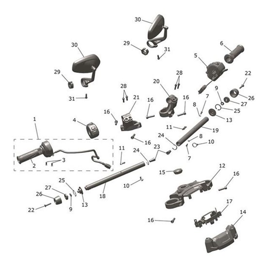 Bild von Clamp, Handlebar, RH