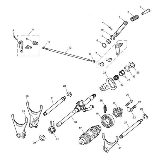 Bild von Clamp Assy, Gearchange, Blk