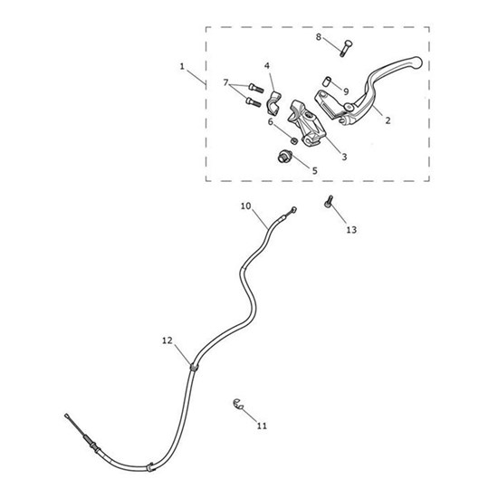 Bild von Clutch Lever Assembly, Titanium