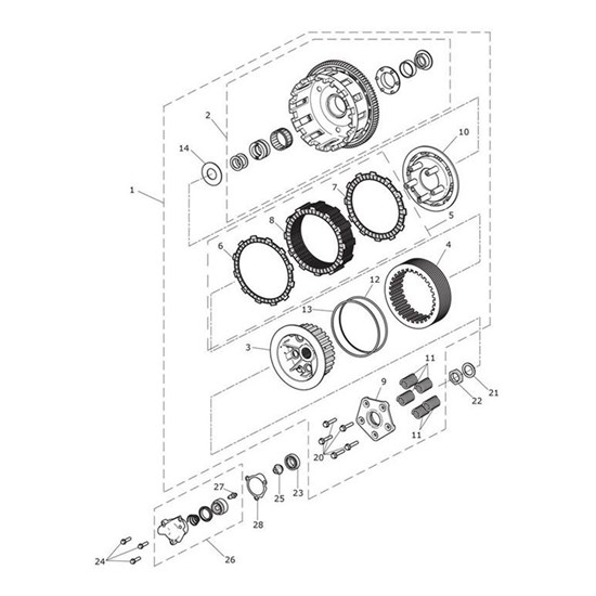 Bild von Clutch Outer, Spares, Shimmed