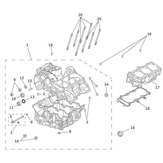 Bild von Crankcase Assy, Spares Kit