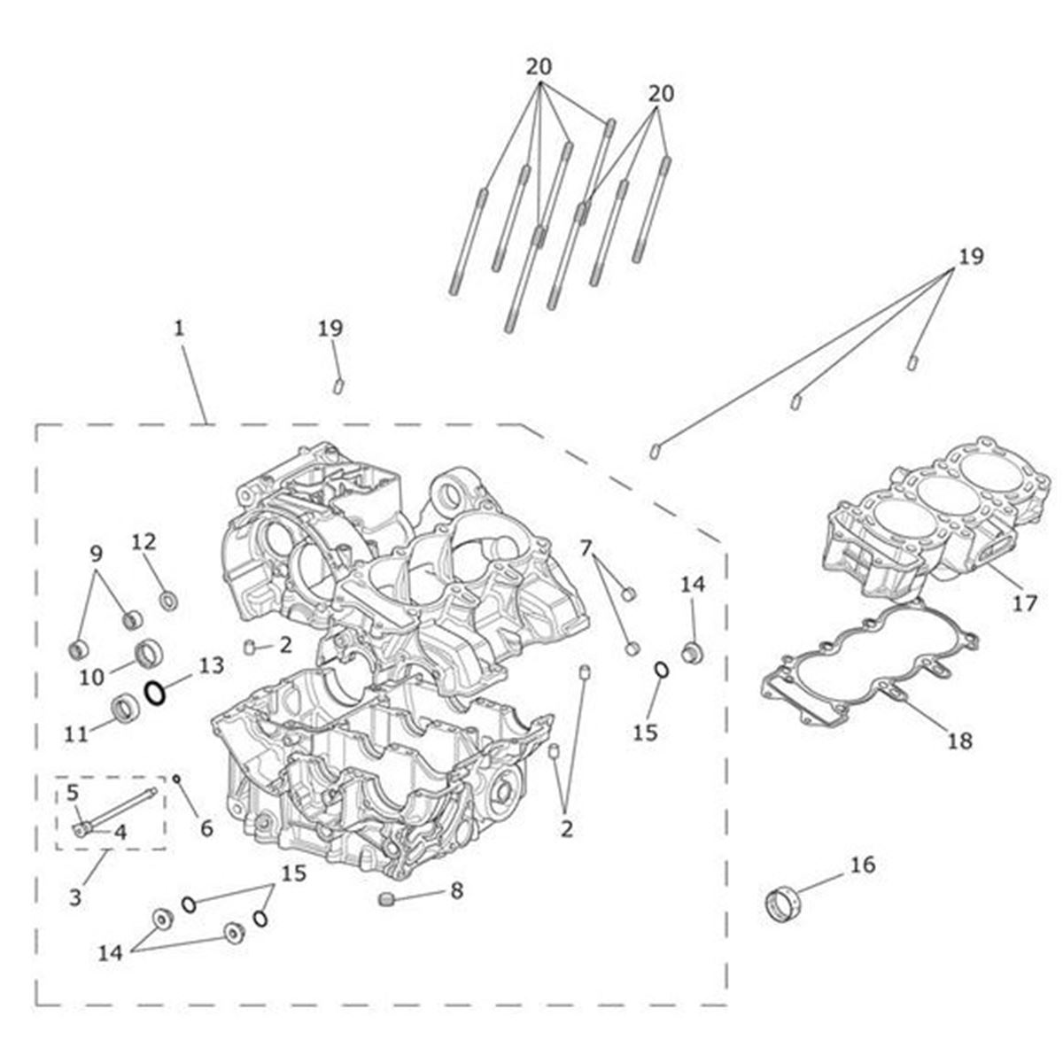 Bild von Crankcase Assy Spares Kit