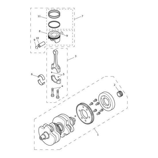 Bild von Crankshaft Assy, 1200, LW