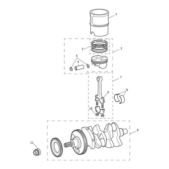 Bild von Crankshaft Assy, 3 Cyl