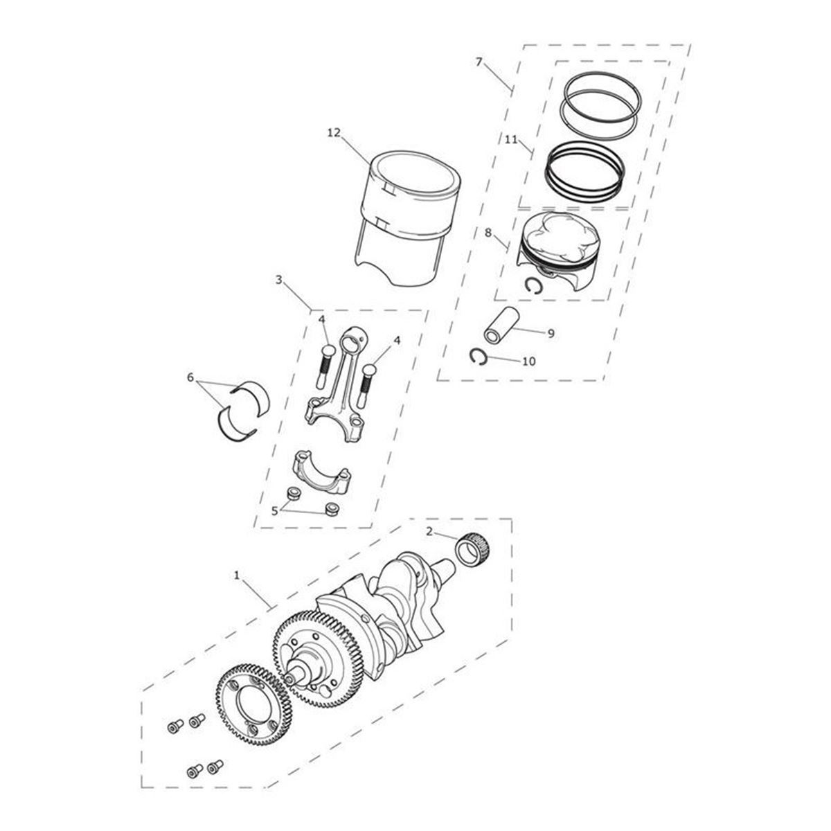 Bild von Crankshaft Assy, 3 Cyl