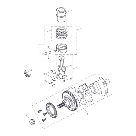 Bild von Crankshaft Assy, 3 Cyl