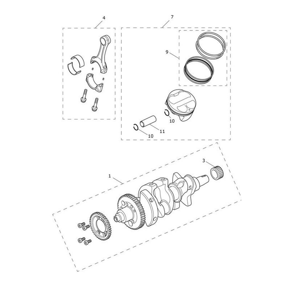 Bild von Crankshaft Assy, 3 Cyl