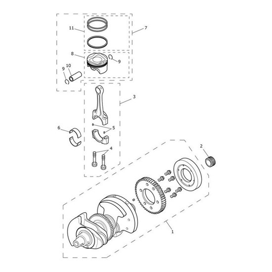 Bild von Crankshaft Assy, 900