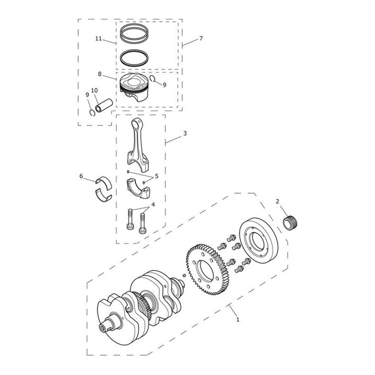 Bild von Crankshaft Assy, 900