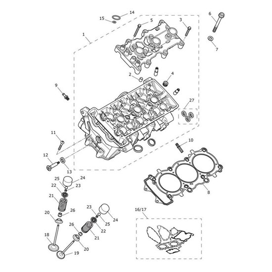 Bild von Cyl Head, 3 Cyl, SAI, Black