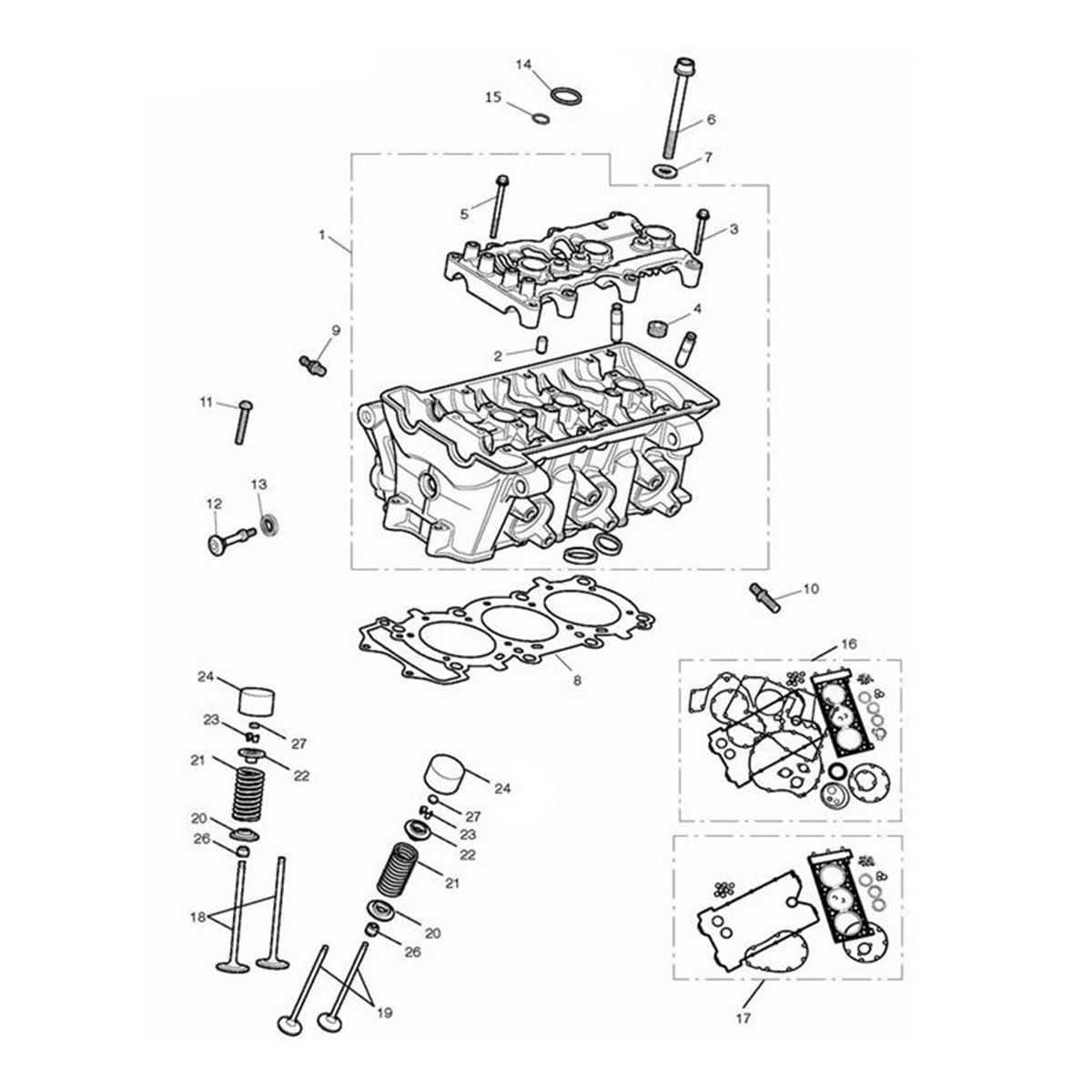 Bild von Cyl Head, 3 Cyl, SAI, Black