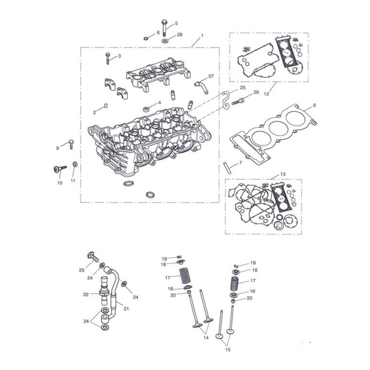 Bild von Cyl Head Assy, 3 Cyl