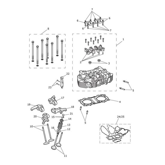 Bild von Cylinder Head, 2 Cyl, M/C, 84.6, A2 AT2