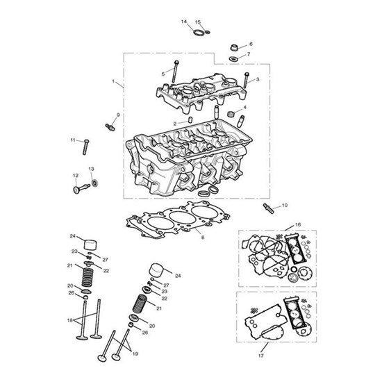 Bild von Cylinder Head, 3 Cyl, M/C, SAI, Black