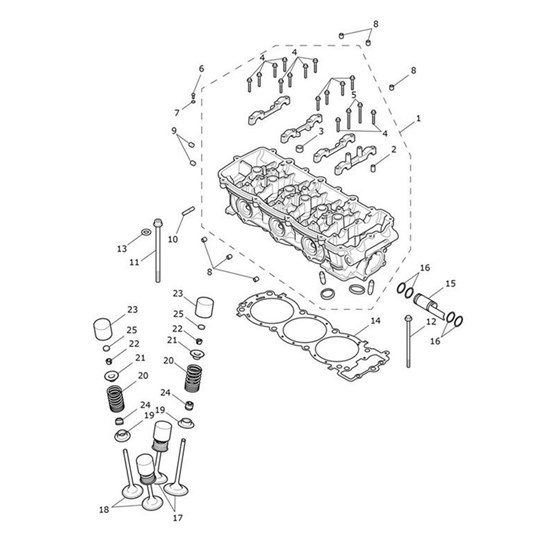 Bild von Cylinder Head, 3 Cyl, M/C