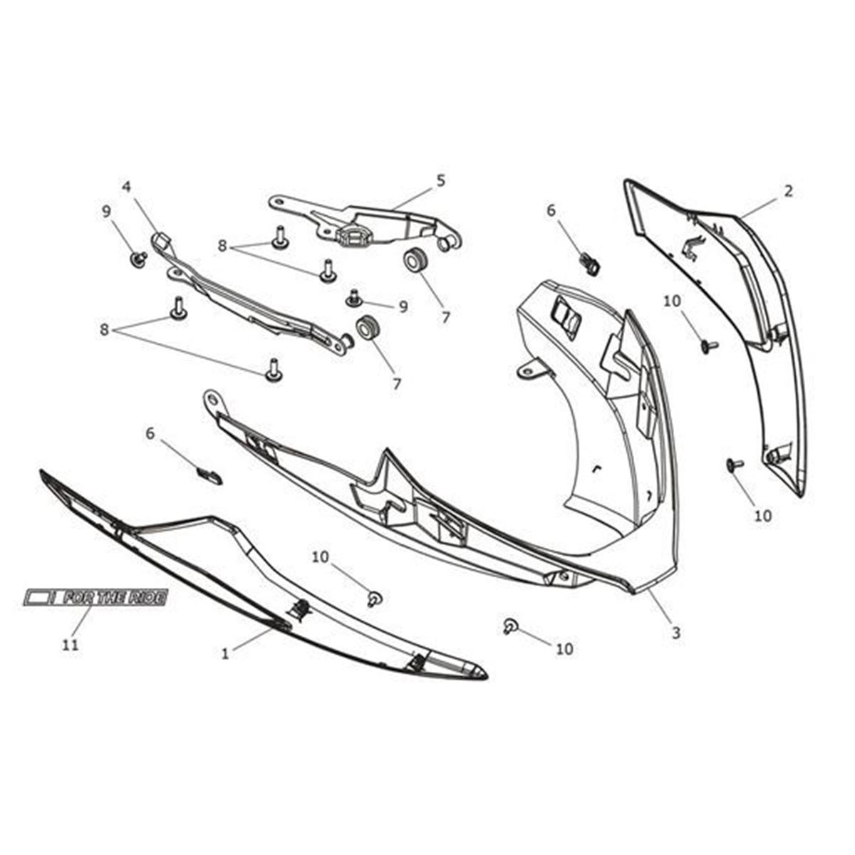 Bild von Decal, Bellypan, RH, Ltd, Triumph Racing Yellow