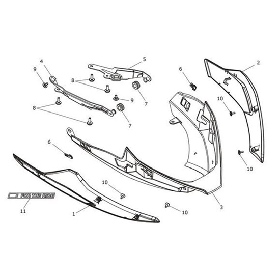 Bild von Decal, Bellypan, RH, Ltd, Triumph Racing Yellow