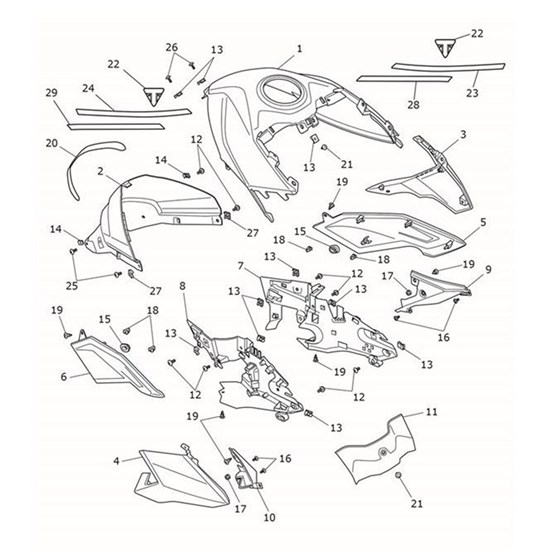 Bild von Decal, Fairing Upper, LH, Gold