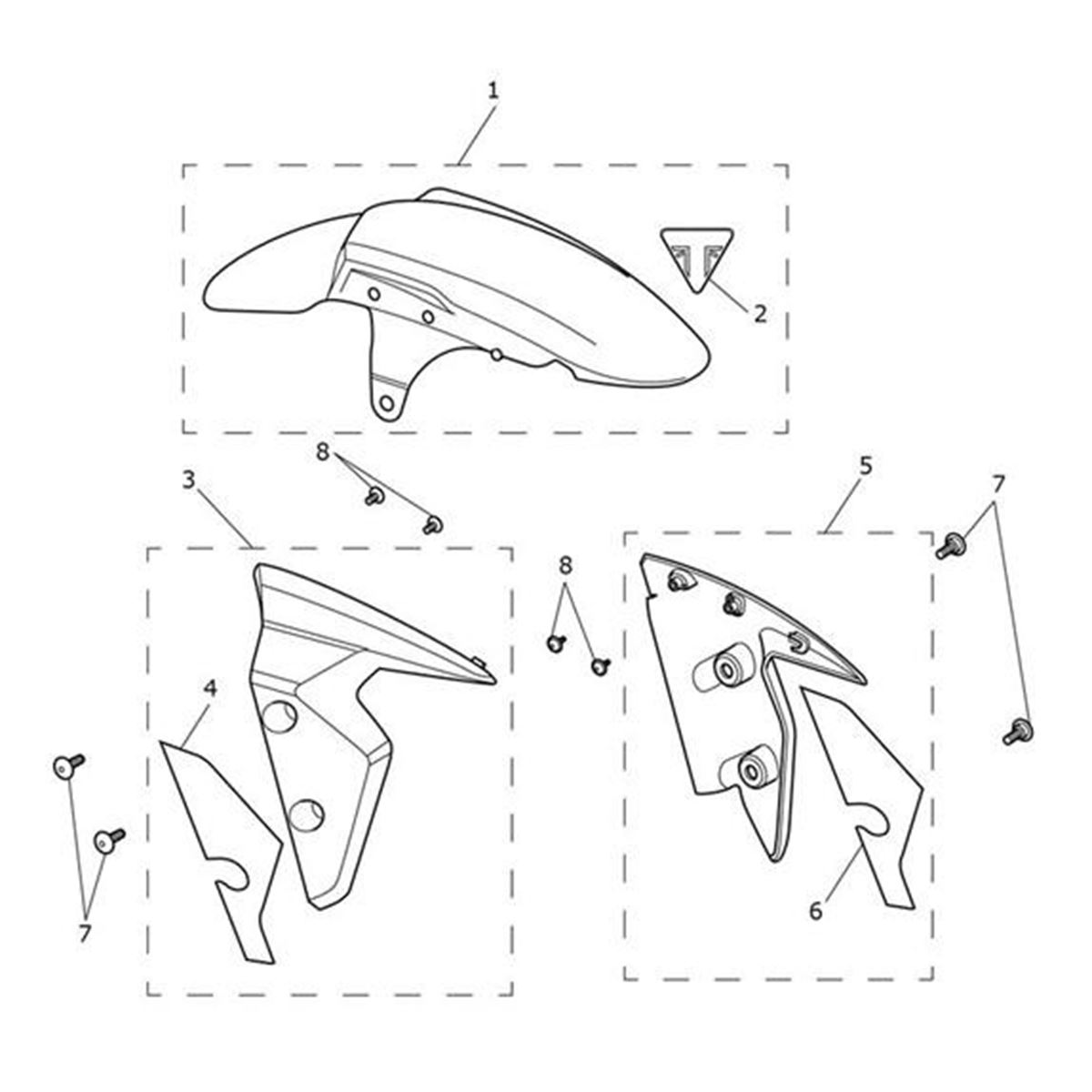 Bild von Decal, Front Mudguard, Centre, Granite