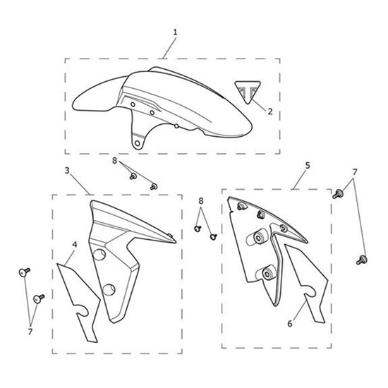 Bild von Decal, Front Mudguard, Centre, Granite