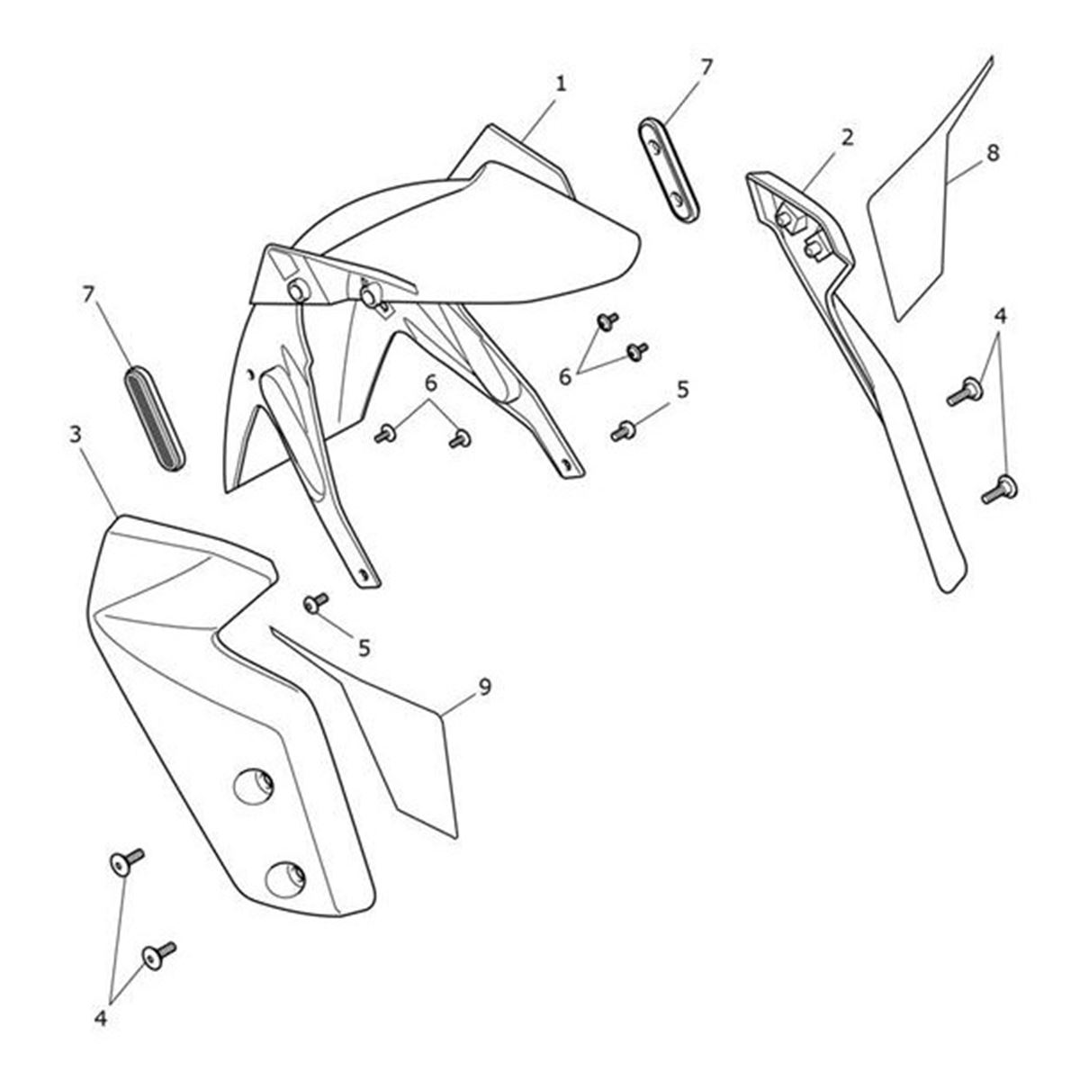 Bild von Decal, Front Mudguard, LH, Graphite