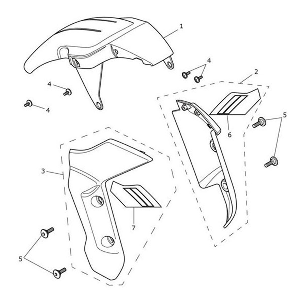 Bild von Decal, Front Mudguard, LH, Red/Blue