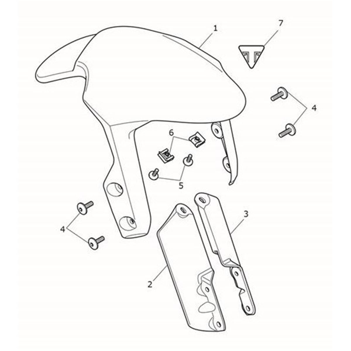 Bild von Decal, Front Mudguard, Matt Black