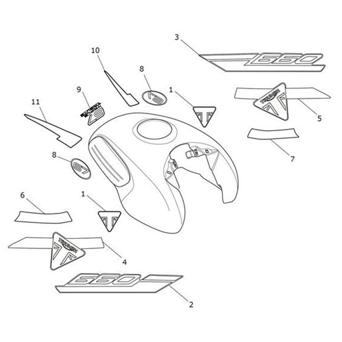 Bild von Decal, Fuel Tank, 660, RHS