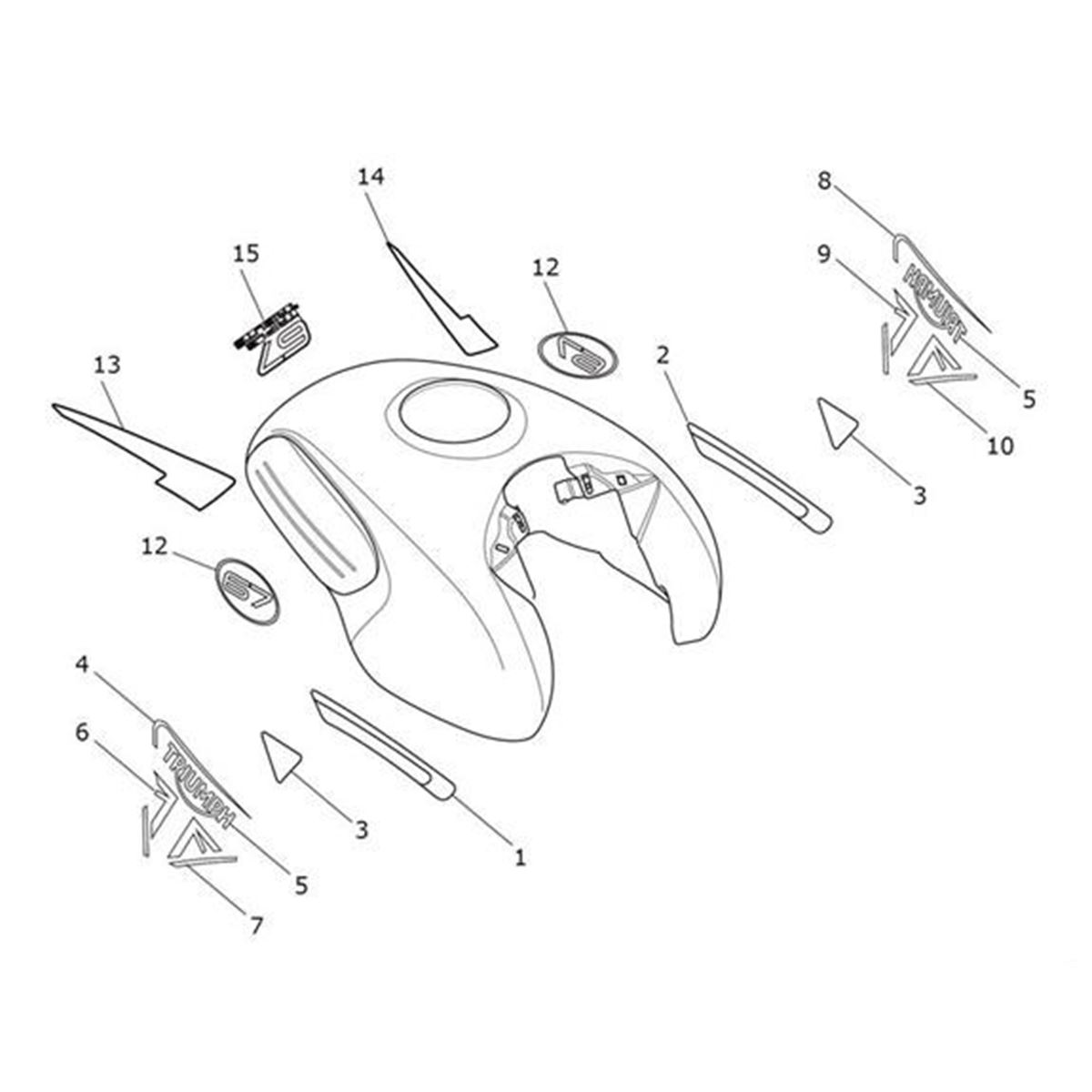 Bild von Decal, Fuel Tank, LHS, Sym, A4