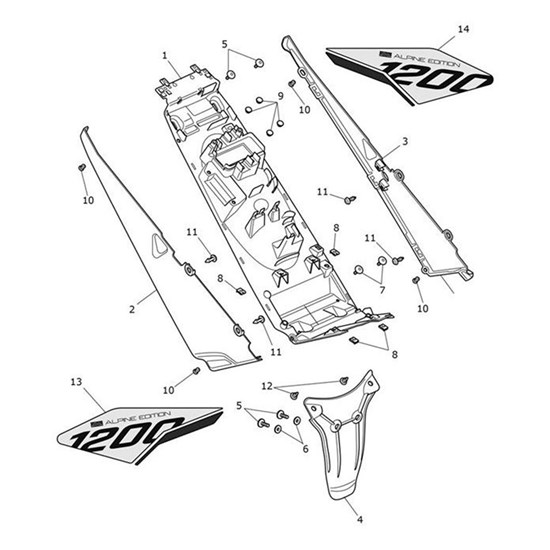 Bild von Decal, Mudguard Tray, LH, Blue