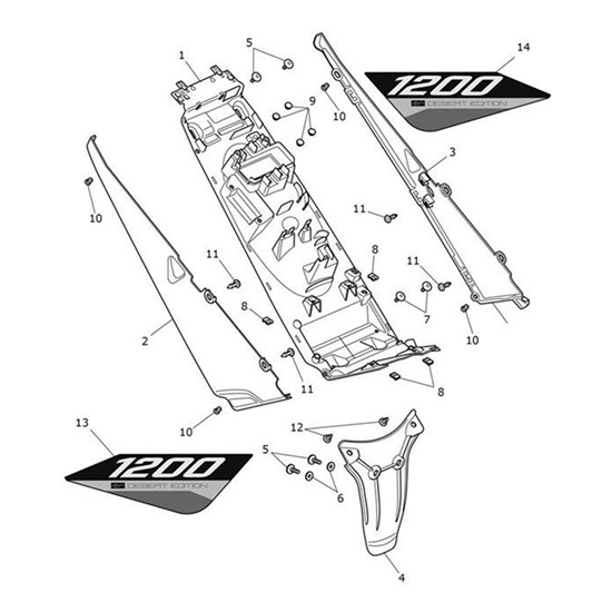 Bild von Decal, Mudguard Tray, RH, Yellow