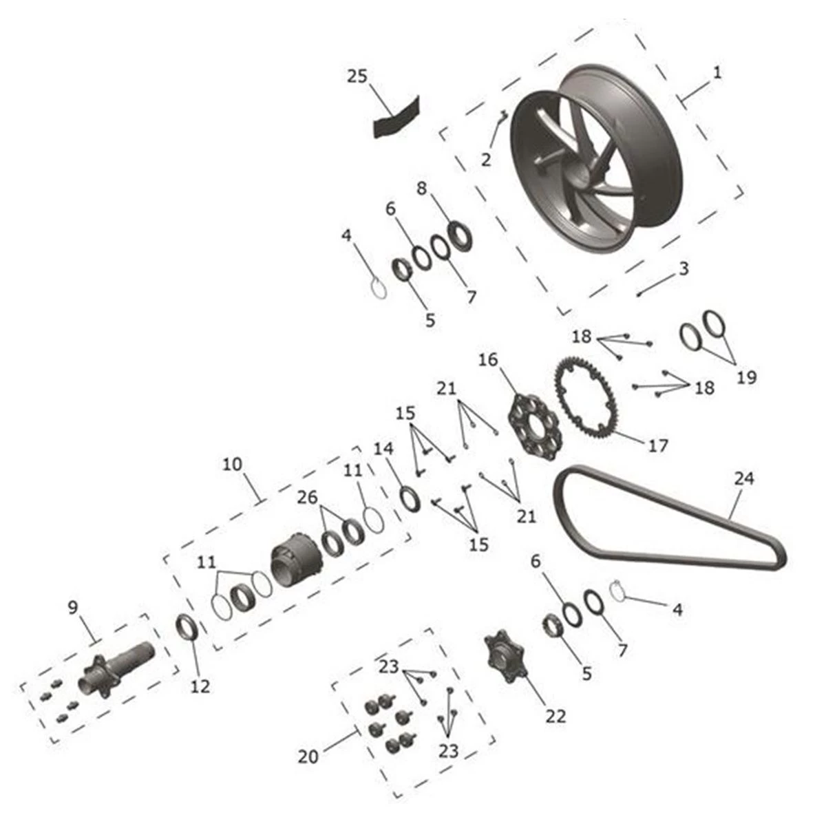 Bild von Decal, Rear Wheel