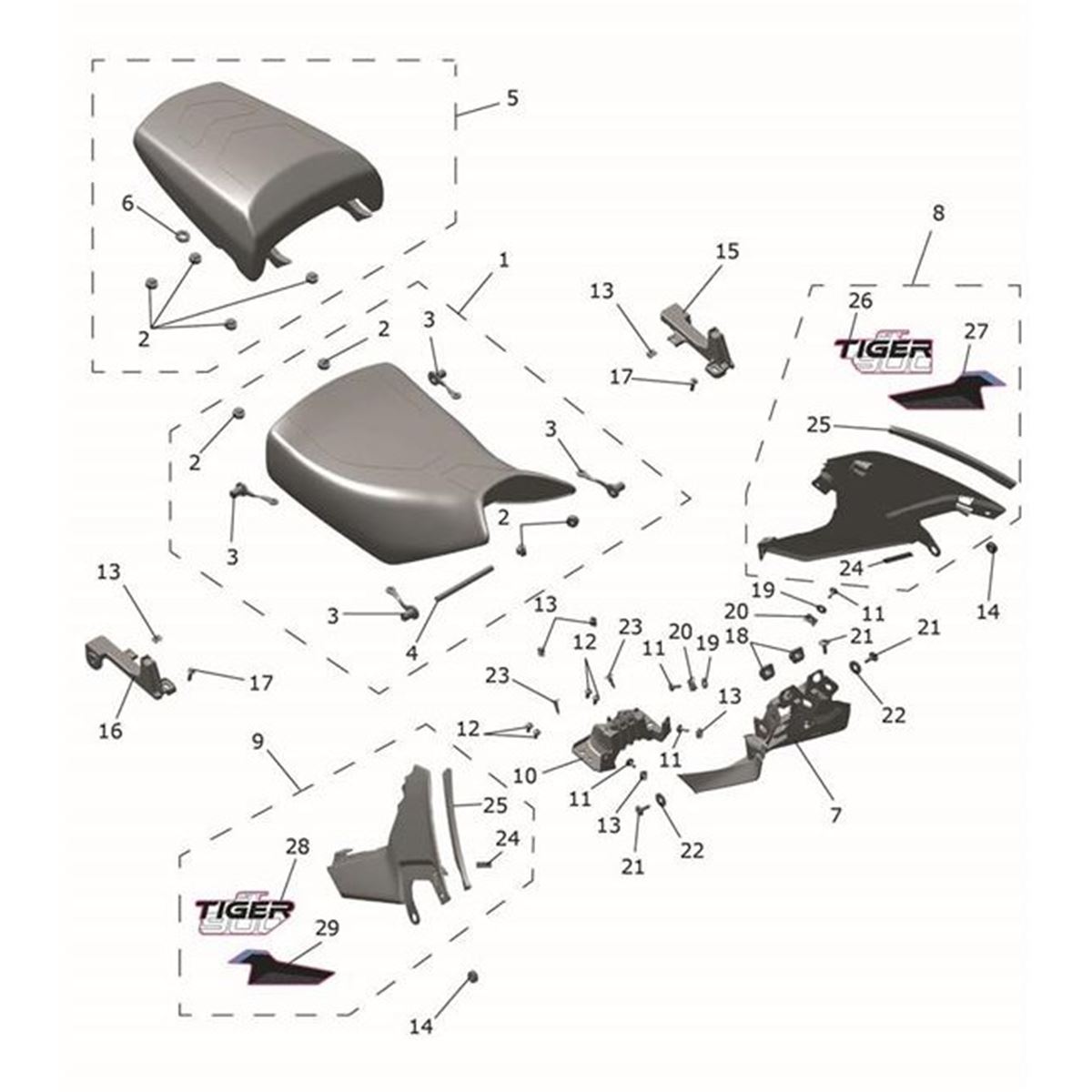 Bild von Decal, Seat Panel, LH, Blue, Grey, Black