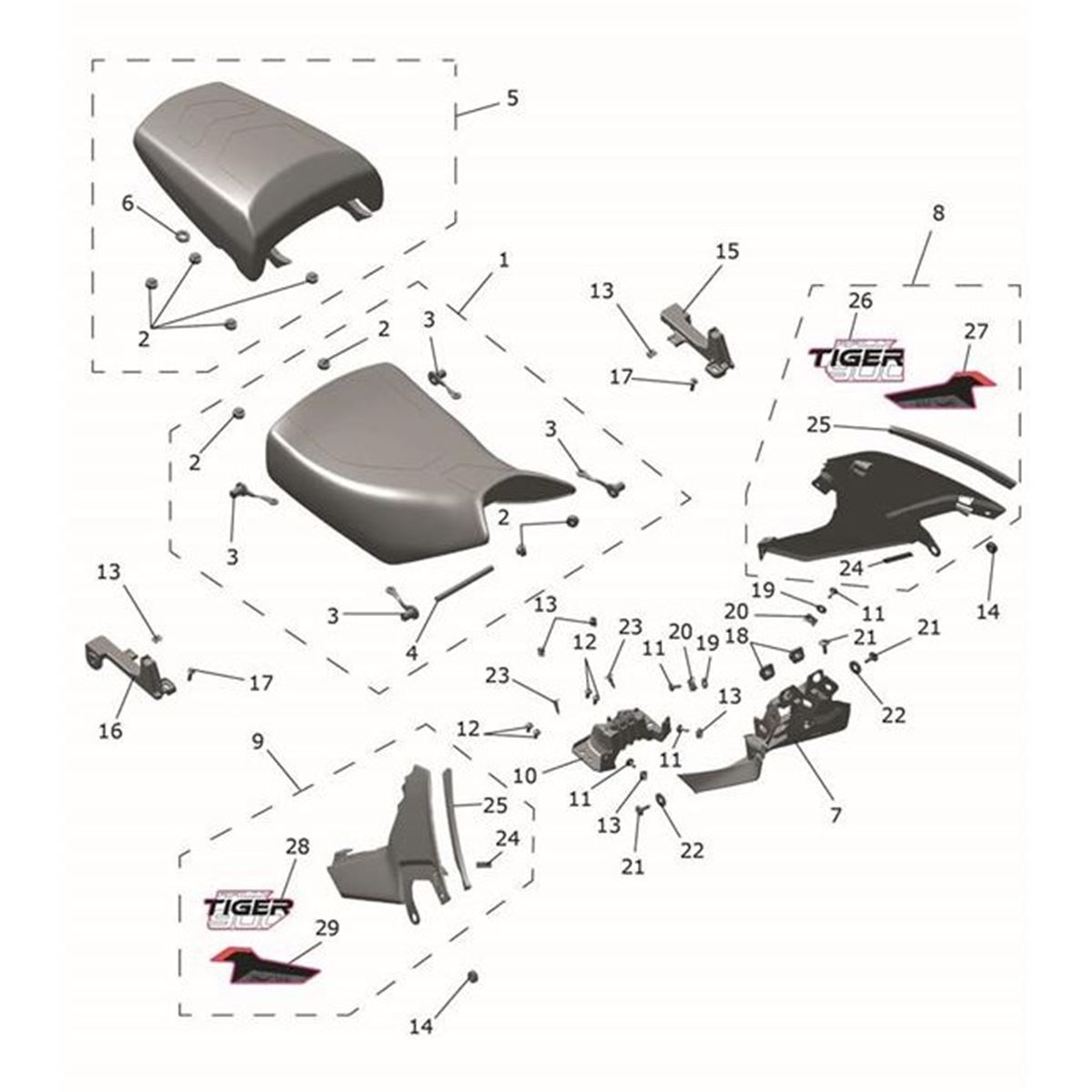 Bild von Decal, Seat Panel, LH, Rally, Grey/Blk