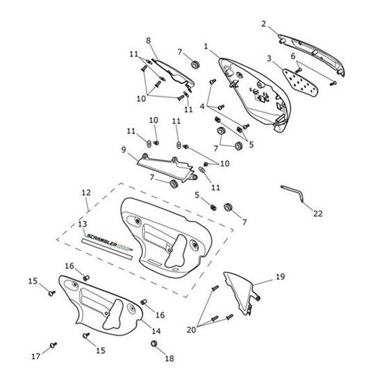 Bild von Decal, Sidepanel, RH, White/Yellow