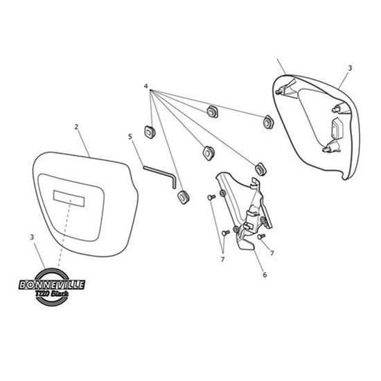 Bild von Decal, Sidepanel, T120 Black