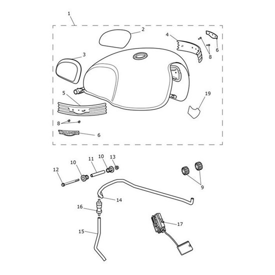 Bild von Decal, Stripe, Fuel Tank