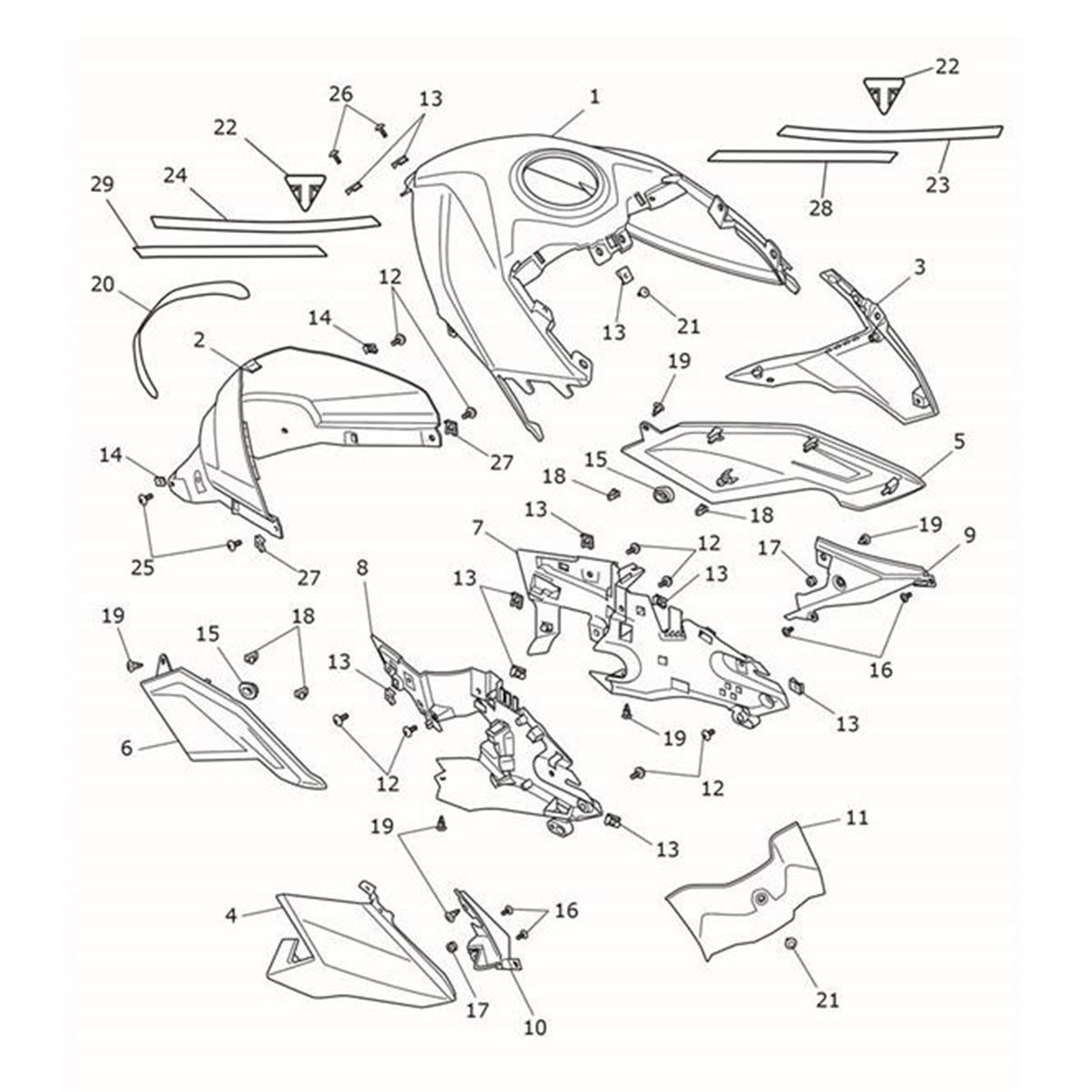 Bild von Decal, Tank, LH, Gold
