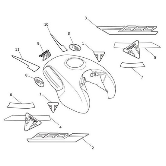 Bild von Decal 1, Fuel Tank, RH, Colour 1