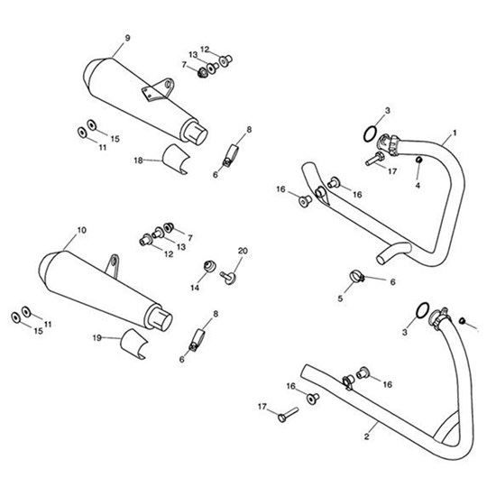 Bild von EXH,HEADER ASSY,RH,FAB & CHROM