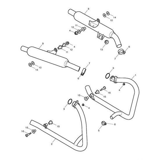 Bild von Exh Header Assy, LH, Chromed