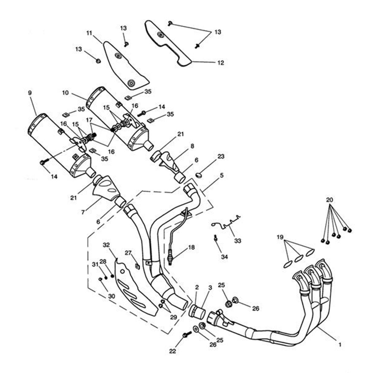 Picture of Exhaust, Secondary Assembly