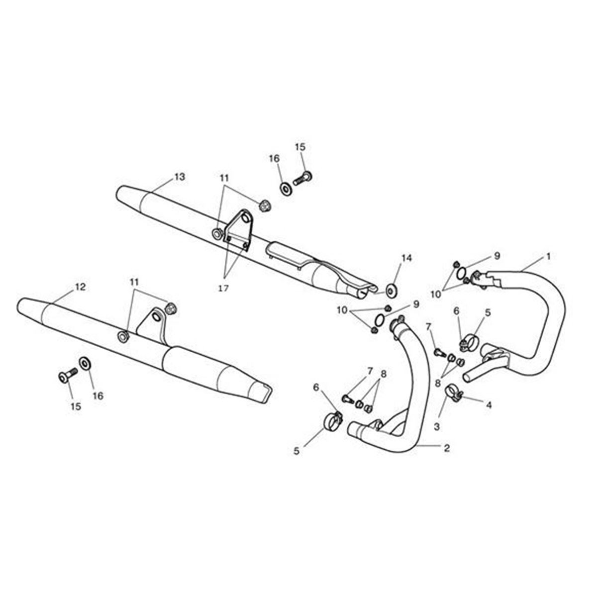 Bild von Exhaust Assembly, Cyl 1, LH