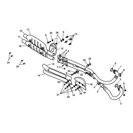 Bild von Exhaust Assy, Cyl 1, Chromed