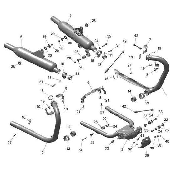 Bild von Exhaust Header Assembly, LH, Brushed