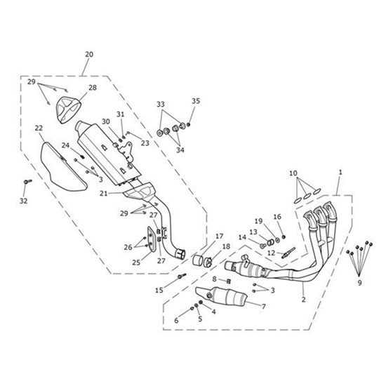 Bild von Exhaust Header Assy, Cat